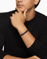 Pyramid Cuff Bracelet in Black Titanium with Black Diamonds, 9.3mm